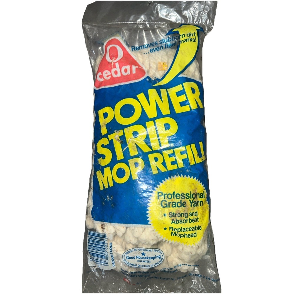 NOS O Cedar Power Strip Mop Refill Professional Grade Yarn Vintage 1978